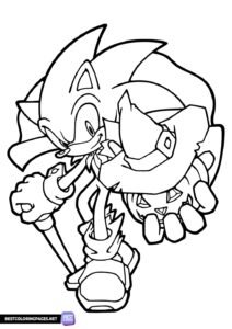 Halloween Sonic Coloring Page