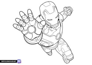 Iron Man coloring page for kids