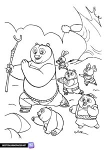 Kung Fu Panda coloring page printable