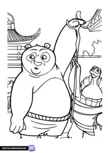 Kung Fu Panda coloring pages for kids