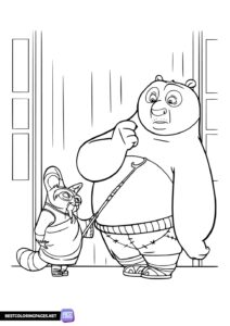 Kung Fu Panda coloring pages for kids to print