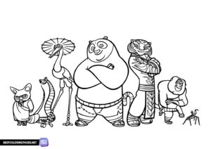 Kung Fu Panda colouring page