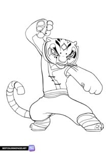 Kung Fu Panda tiger coloring page