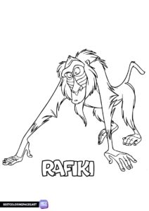 Lion King - Rafiki coloring page