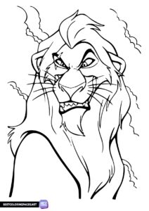 Lion King Scar coloring pages
