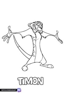 Lion King - Timon coloring pages