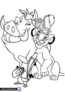 Lion King coloring book pages