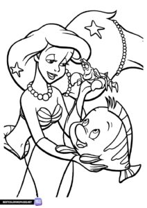 Little mermaid coloring book