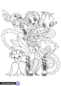 Monster High coloring page for girls