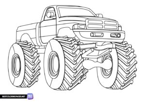Monster Truck coloring page for boys