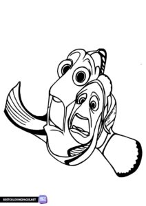 Nemo and Dory coloring page