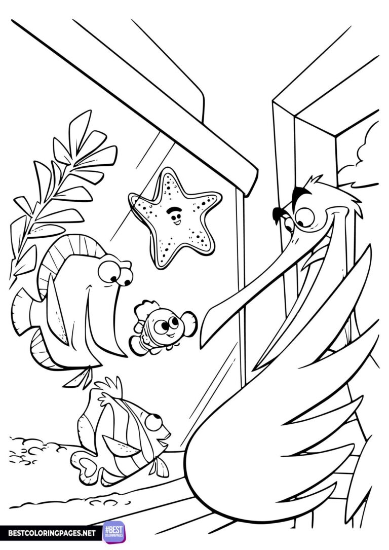 Nemo coloring pages for kids