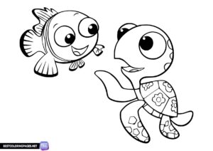 Nemo fish coloring page