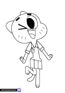 Nicole from The Amazing World of Gumball coloring page