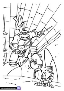 Ninja Turtle Coloring Page for Boys