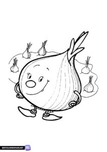 Onion coloring pages to print
