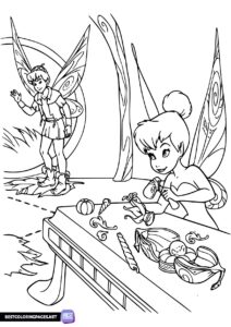 Printable coloring book Tinker Bell