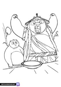 Printable coloring pages from Kung Fu Panda