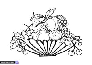 Printable fruit coloring pages