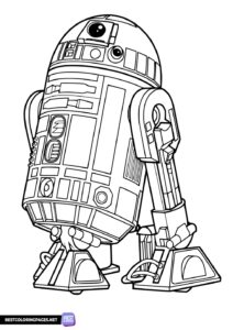 R2 D2 Star Wars Coloring Page for Boys