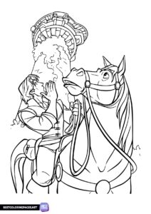 Rapunzel's tower coloring pages