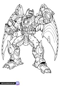Robot Transformer coloring pictures for boys