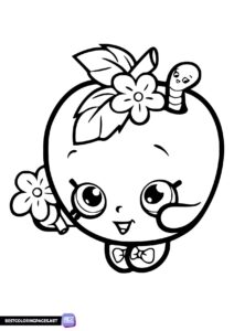 Shopkins Apple Coloring Page