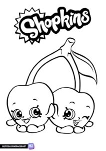 Shopkins Cherry coloring page