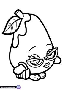 Shopkins Pear Coloring Page
