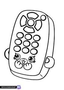 Shopkins TV Remote Control Coloring Pages