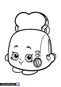 Shopkins Toaster coloring page to print