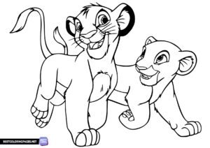 Simba colouring pages