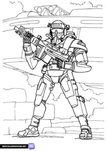 Soldier - coloring page for boys