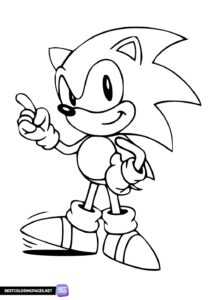 Sonic Coloring Picture to print