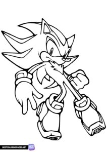 Sonic coloring page