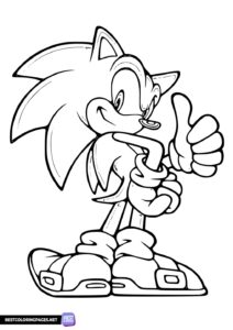 Sonic coloring page free