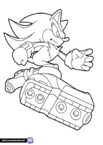 Sonic printable coloring page
