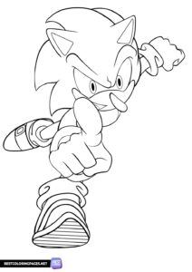 Sonic printable coloring pages
