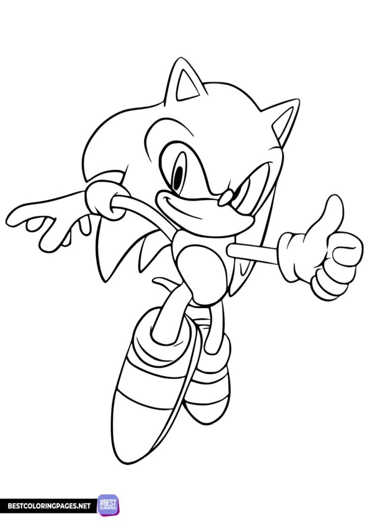 Sonic the Hedgehog coloring page