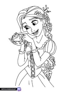 Tangled coloring page