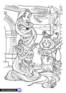 Tangled colouring pages