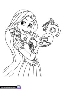 Tangled printable coloring pages