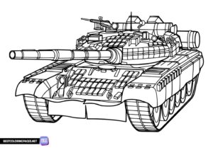 Tank coloring page for boys