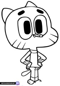 The Amazing World of Gumball coloring page printable