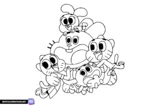 The Amazing World of Gumball coloring sheets
