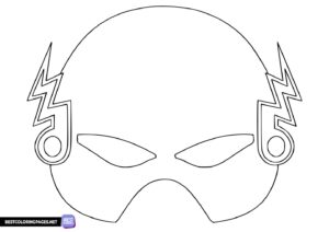 The Flash Mask coloring page