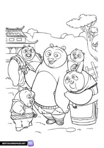 The Po family from Kung Fu Panda