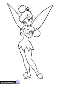 Tinkerbell coloring pages Disney fairies for girls