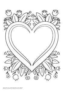 Valentine's Day Heart coloring page