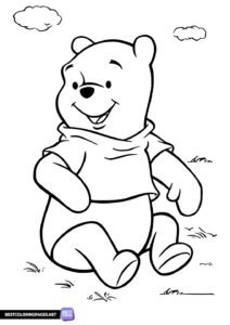 Winnie The Pooh Coloring Page for kids